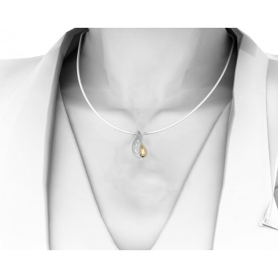 Contemporary Two tone Diamond Earclips